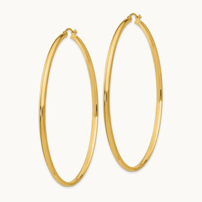 Polished Hoop Earring, 14K