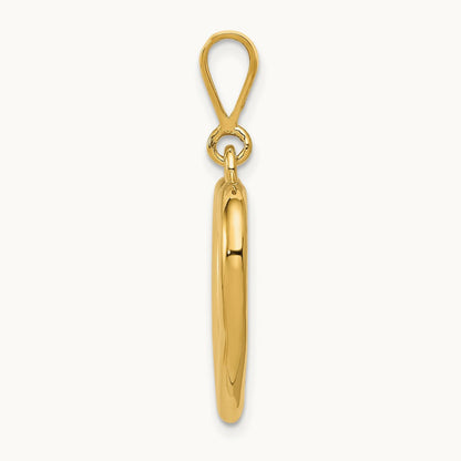 Polished Heart Pendant, 14K