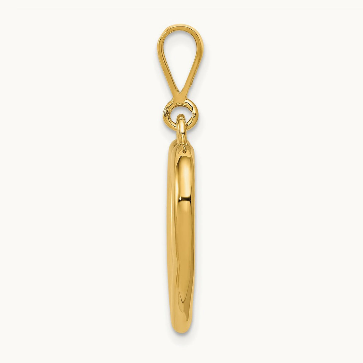 Polished Heart Pendant, 14K