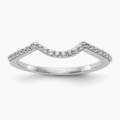 Diamond Wedding Band, 14K White Gold