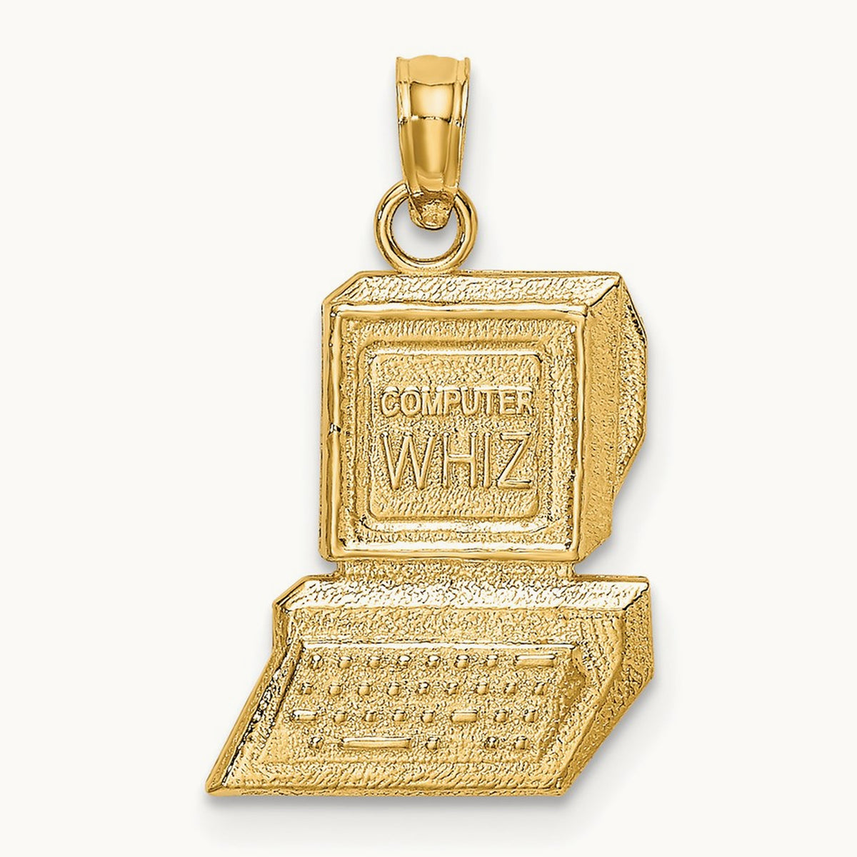 COMPUTER WHIZ Charm, 14K