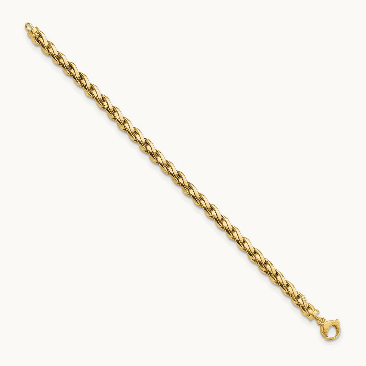 Polished Fancy Link 7.5in Bracelet, 14K