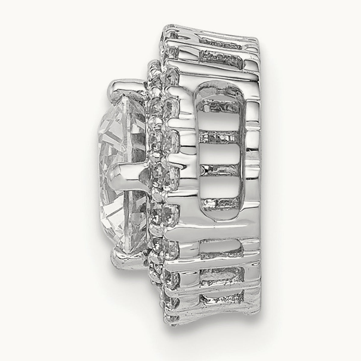 Halo Chain Slide, 0.75 ct tw Lab-Grown Diamond