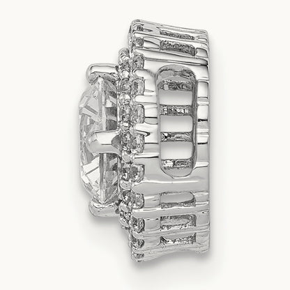 Halo Chain Slide, 0.75 ct tw Lab-Grown Diamond