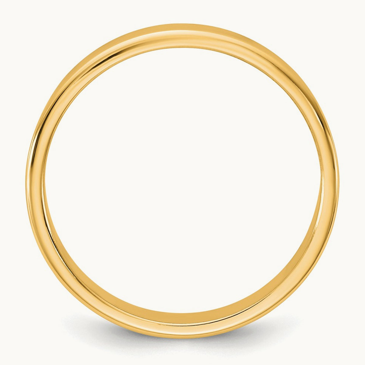 Lightweight Flat Band, 3.5mm, 10K Yellow Gold