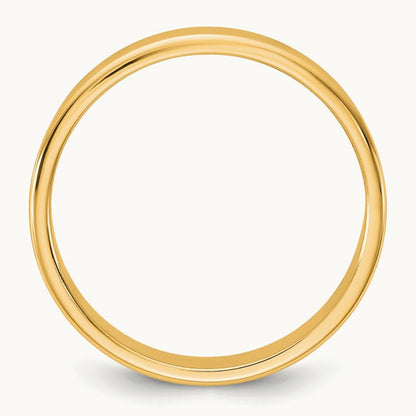 Lightweight Flat Band, 3.5mm, 10K Yellow Gold