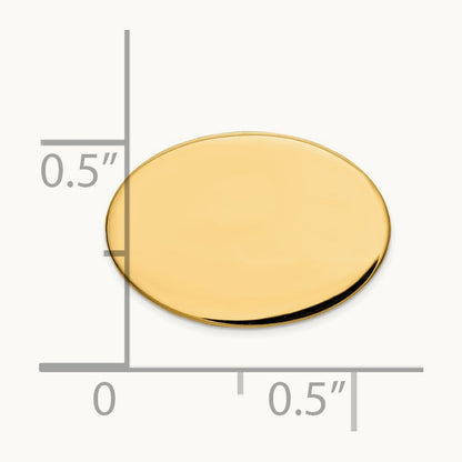 Men's Oval Tie Tac — 14K Yellow Gold