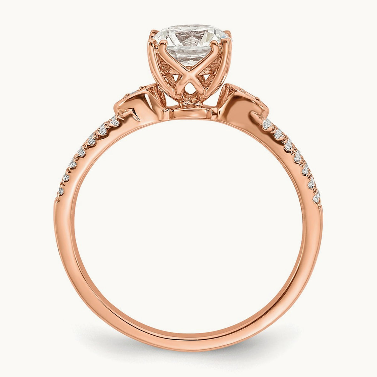 Round Semi-Mount Engagement Ring — 1 ct, 7