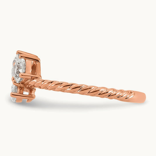 3 Stone Fashion Ring, 1.00 ct tw Lab-Grown Diamond