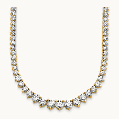 Graduated Tennis Necklace, 15.00 ct tw Lab-Grown Diamond