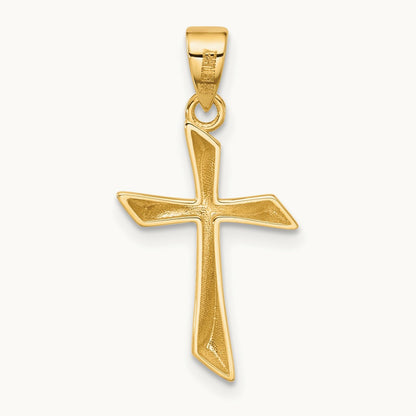 Polished Cross Pendant, 14K
