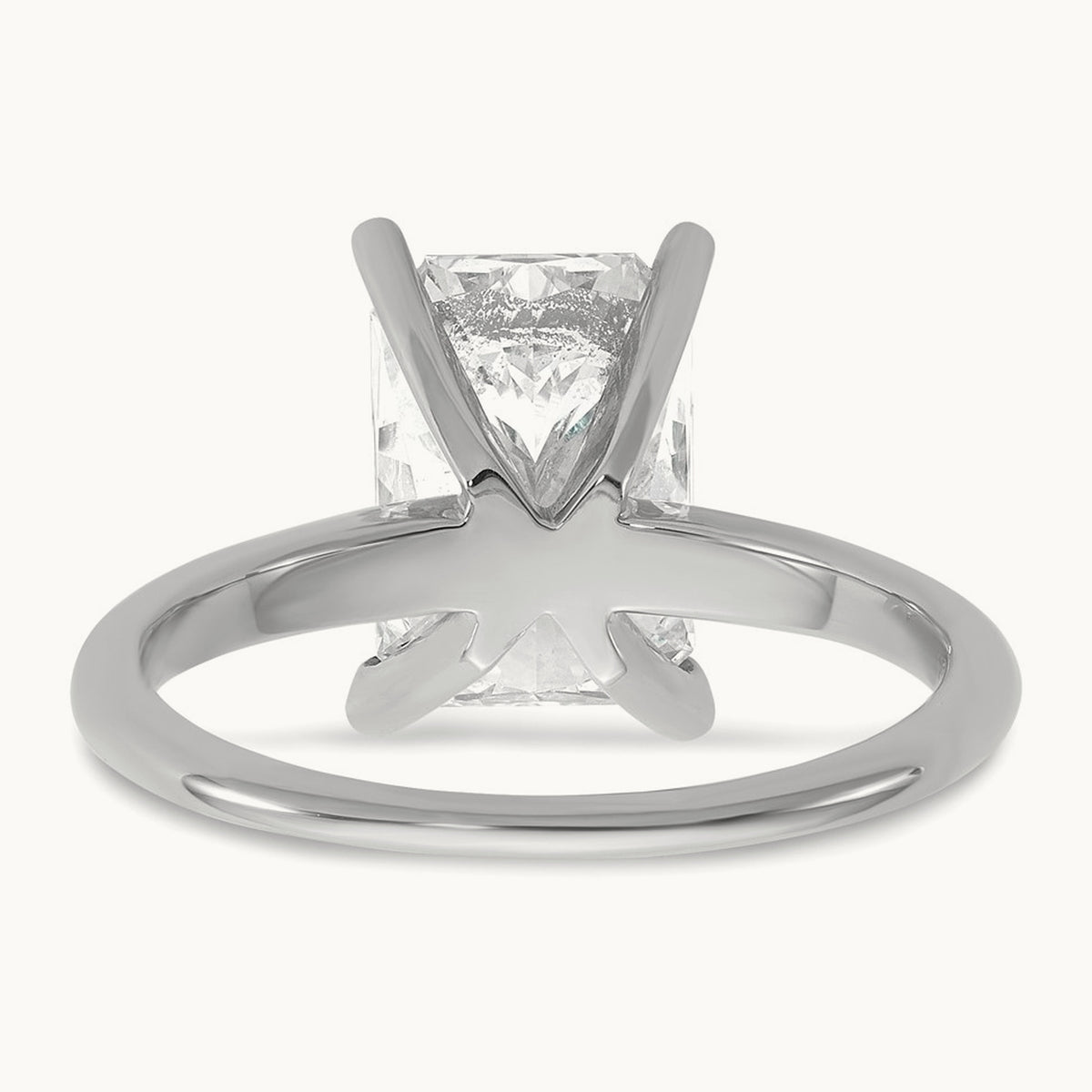 Radiant Solitaire Engagement Ring, 0.50-5.00 ct tw Lab-Grown Diamond — 3 ct, 14K White Gold