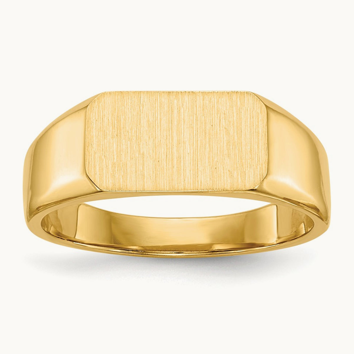 11.5x6. Closed Back Signet Ring, 5mm, 14K