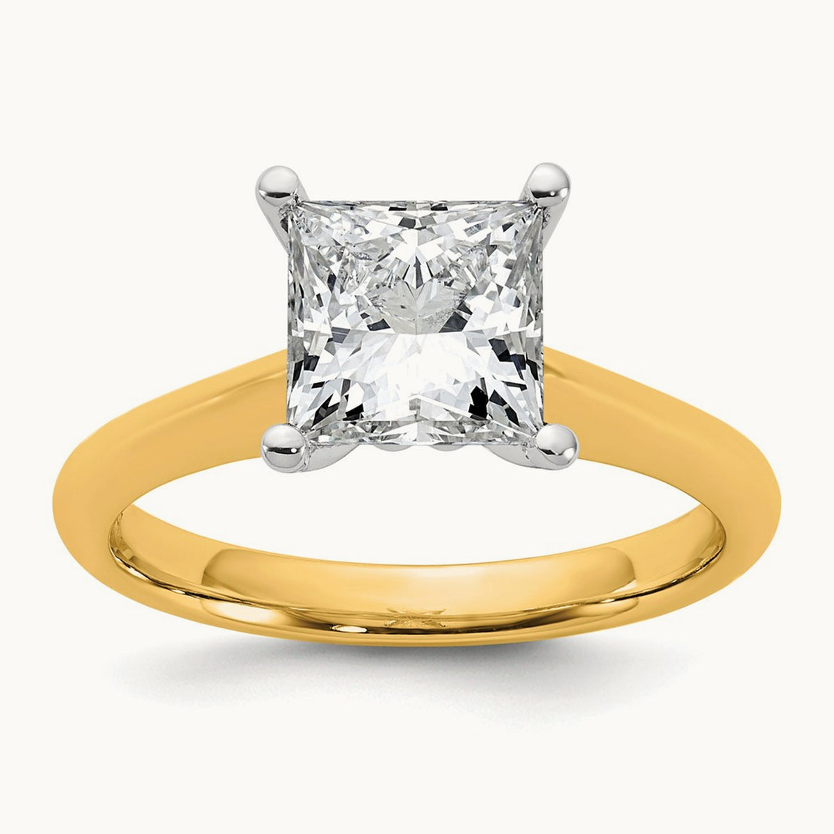Princess 8X Ring, 2.00 ct tw Lab-Grown Diamond — 14K Two-Tone