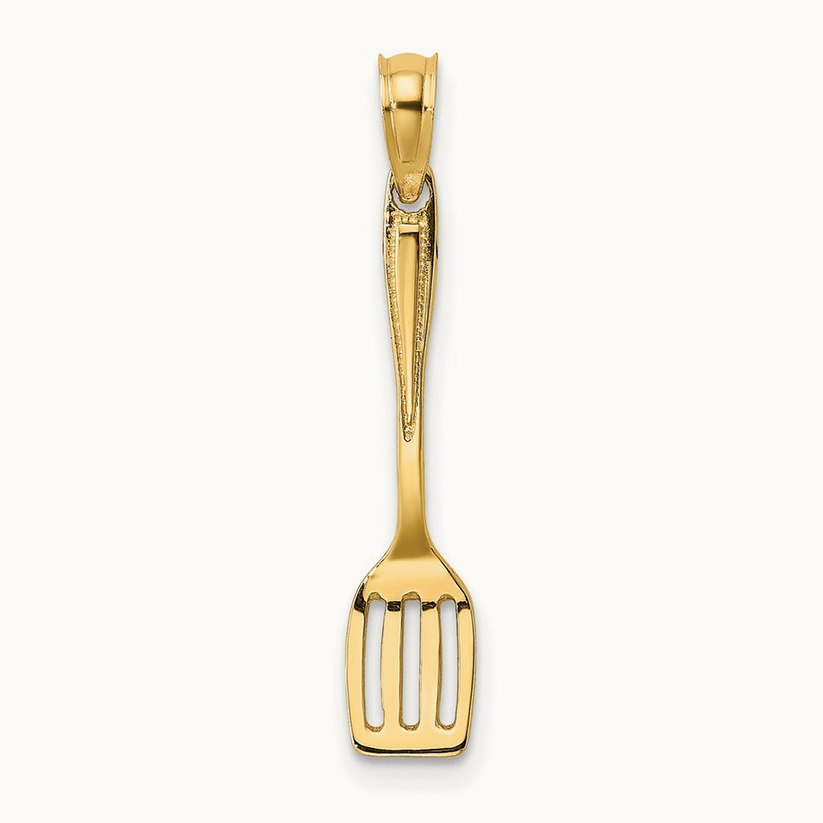 3-D Polished Spatula Charm, 14K