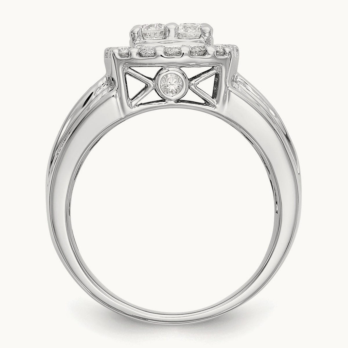 Cluster Engagement Ring, 1.50 ct tw