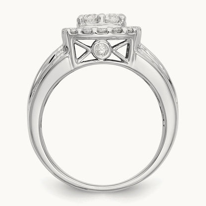 Cluster Engagement Ring, 1.50 ct tw