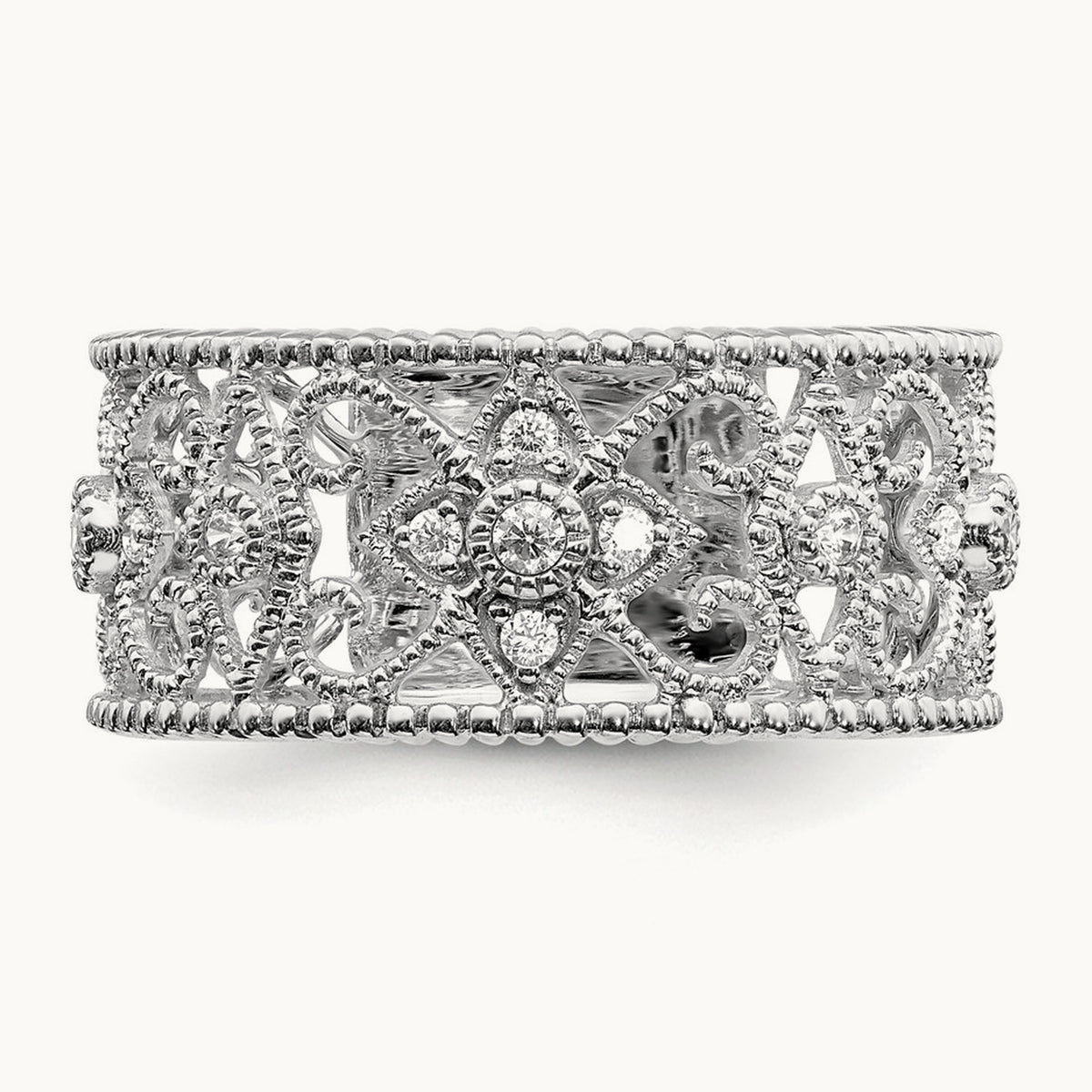 Fashion Band, 0.25 ct tw Lab-Grown Diamond — 14K White Gold