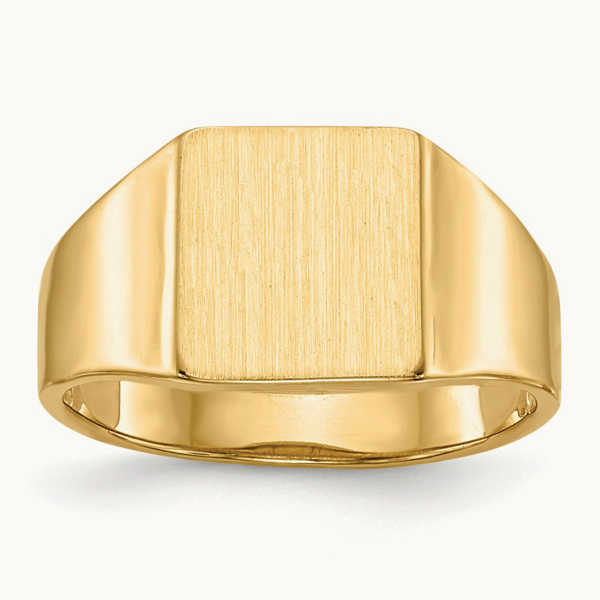 8.5x9. Open Back Signet Ring, 0mm, 14K