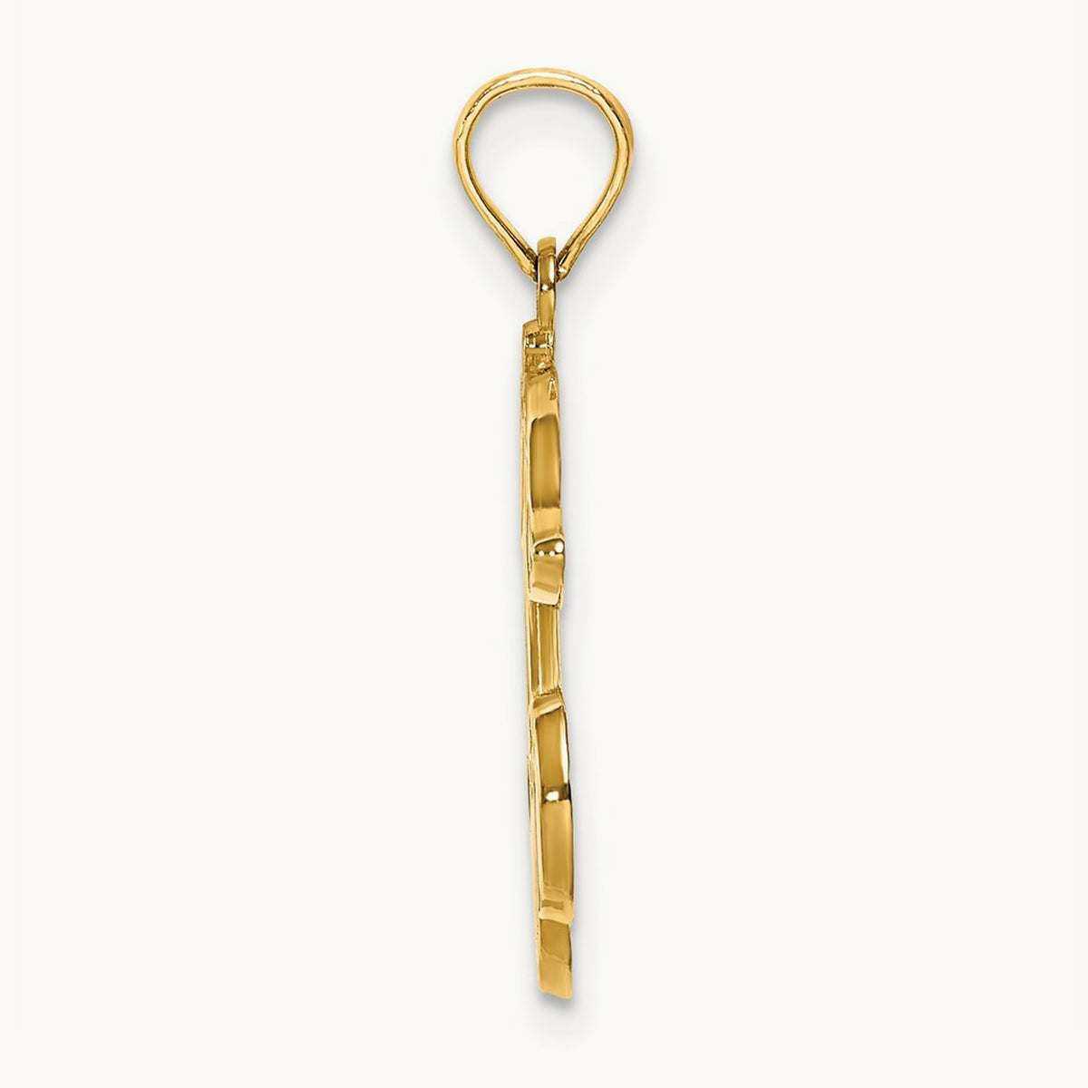 Cherries With Enamel Leaf Charm, 14K