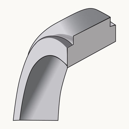 Sterling Silver 8mm Flat with Step Edge Band