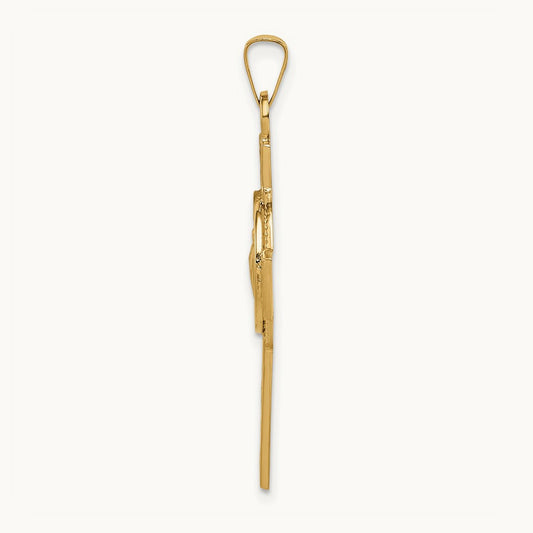 Cross w/St. Jude Medal Pendant, 14K