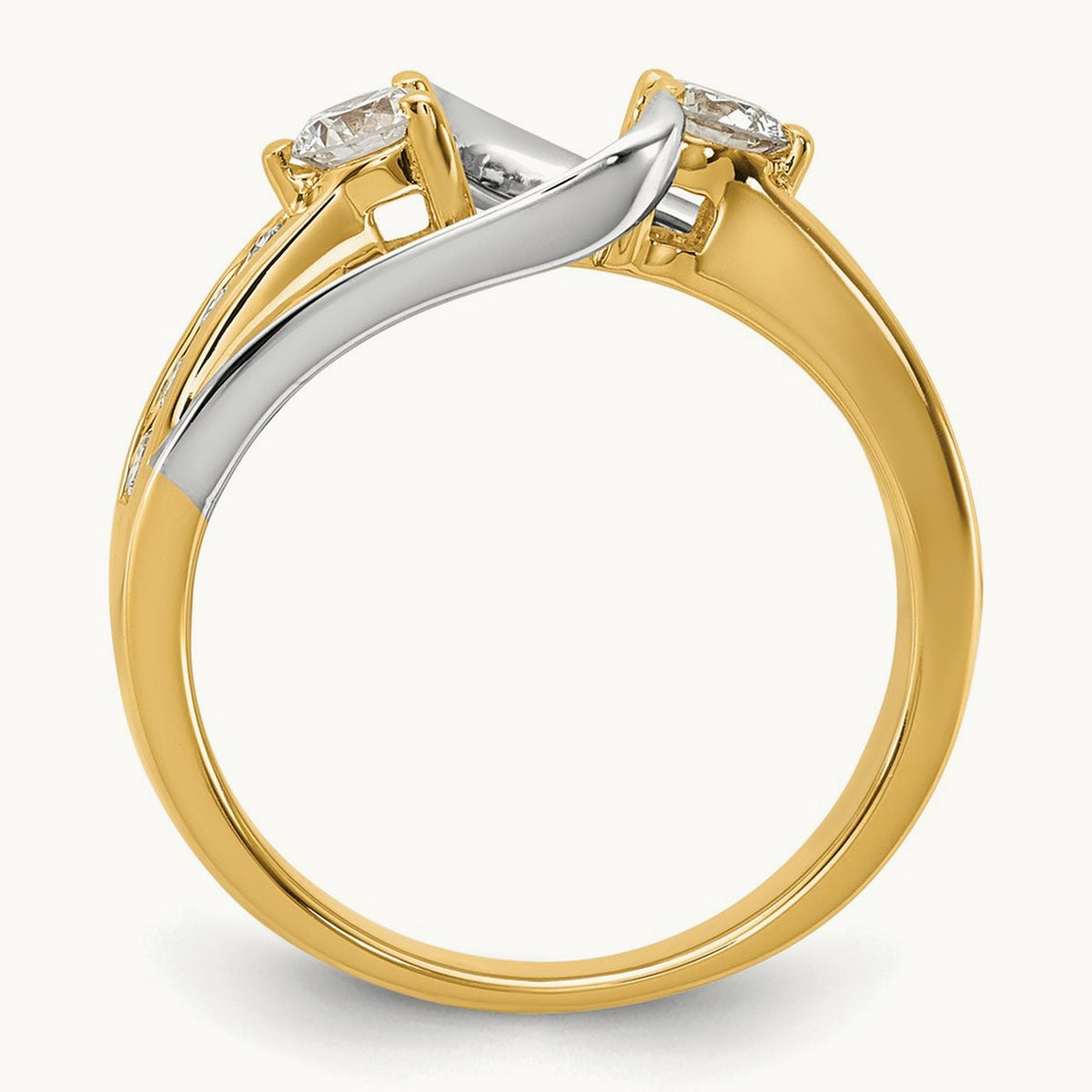 Semi-Mount Peg Set Engagement Ring, 0.50 ct tw Lab-Grown Diamond
