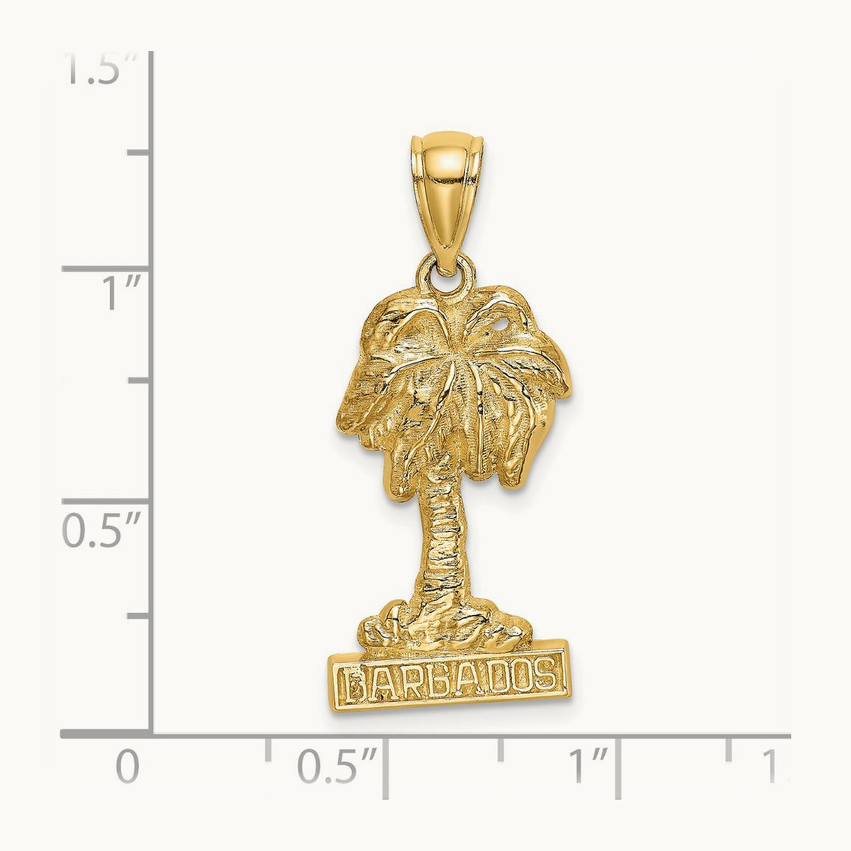 BARBADOS Palm Tree Charm, 14K