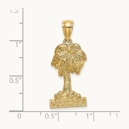 BARBADOS Palm Tree Charm, 14K