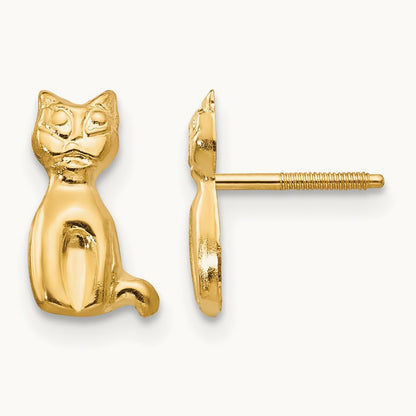 Madi K Cat Earrings, 14K