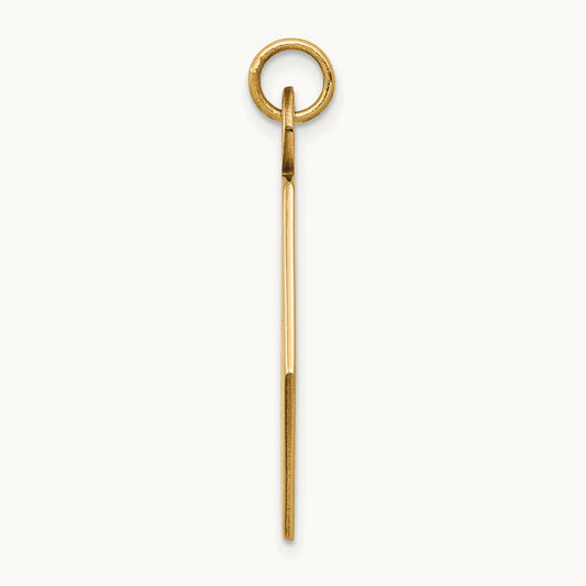 Red Enamel Medical Jewelry Pendant, 14K