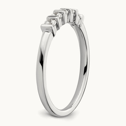 5-Stone Diamond Band, 14K White Gold