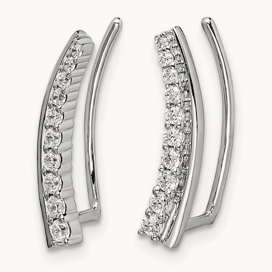 Earrings Climber Earrings, 0.25 ct tw Lab-Grown Diamond