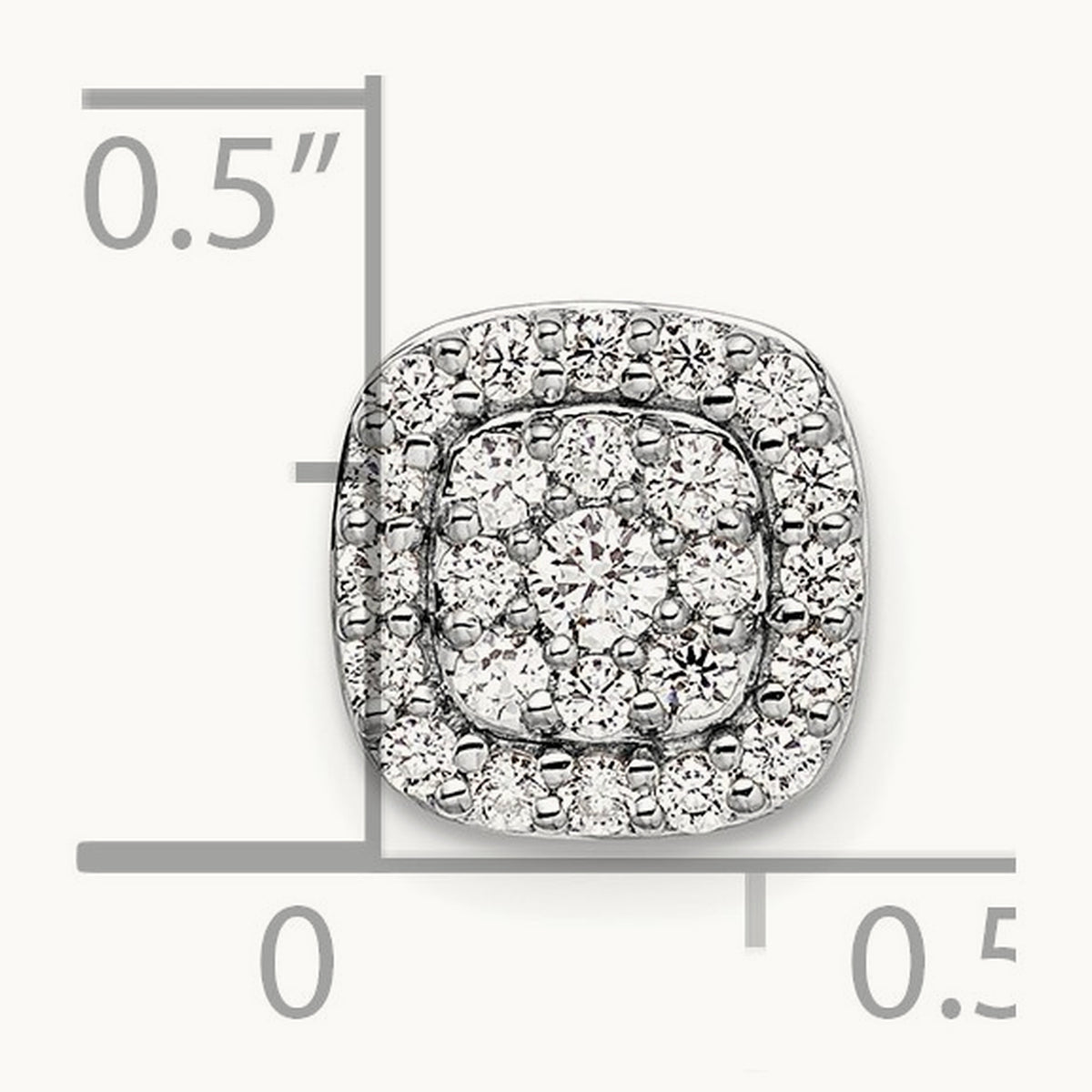 Chain Slide Pendant, 0.25 ct tw Lab-Grown Diamond — 14K White Gold