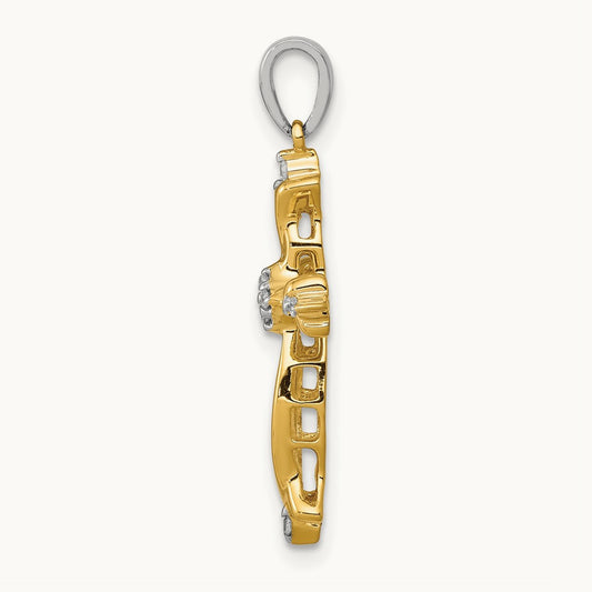 1/20ct. Diamond Cross Pendant — photo set