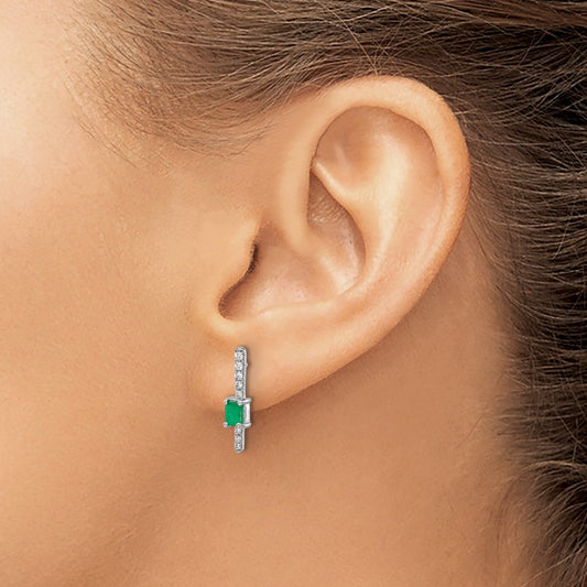 Diamond and Emerald Fancy Earrings — photo set