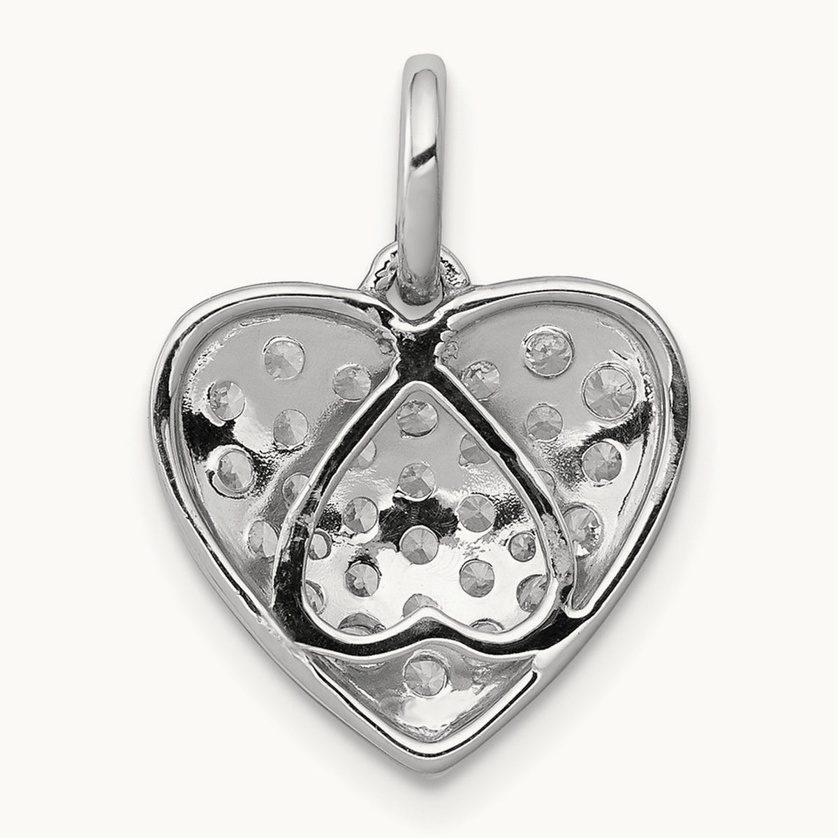 5/8ct. Diamond Heart Pendant, 14K White Gold