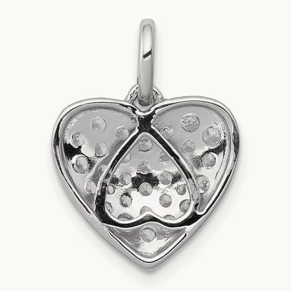 5/8ct. Diamond Heart Pendant, 14K White Gold