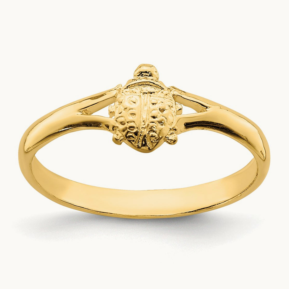 Ladybug Baby Ring, 14K