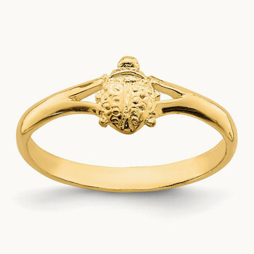 Ladybug Baby Ring, 14K