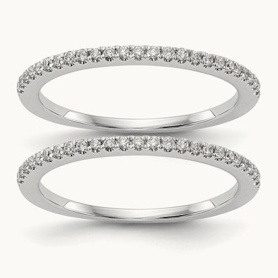 Set of 2 Wedding Bands, 0.25 ct tw Lab-Grown Diamond