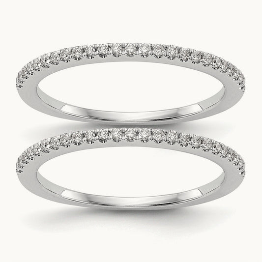 Set of 2 Wedding Bands, 0.25 ct tw Lab-Grown Diamond