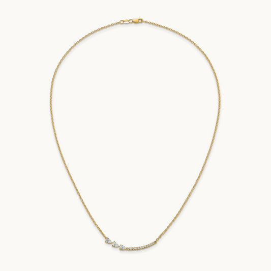 Fashion Bar Necklace, 0.75 ct tw Lab-Grown Diamond — 14K Yellow Gold