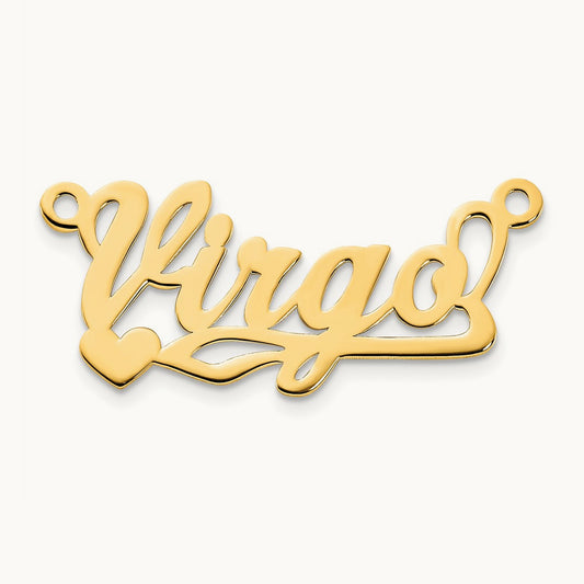 Polished Heart Name Plate, 10K Yellow Gold