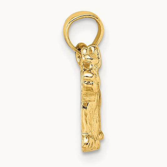 Schnauzer Dog Pendant, 14K