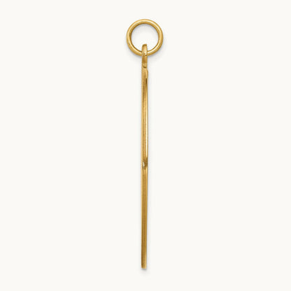 Red Enamel Medical Jewelry Pendant, 14K