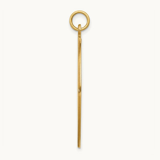 Red Enamel Medical Jewelry Pendant, 14K