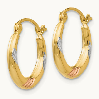 & & Polished & Textured Hoop Earrings — photo set