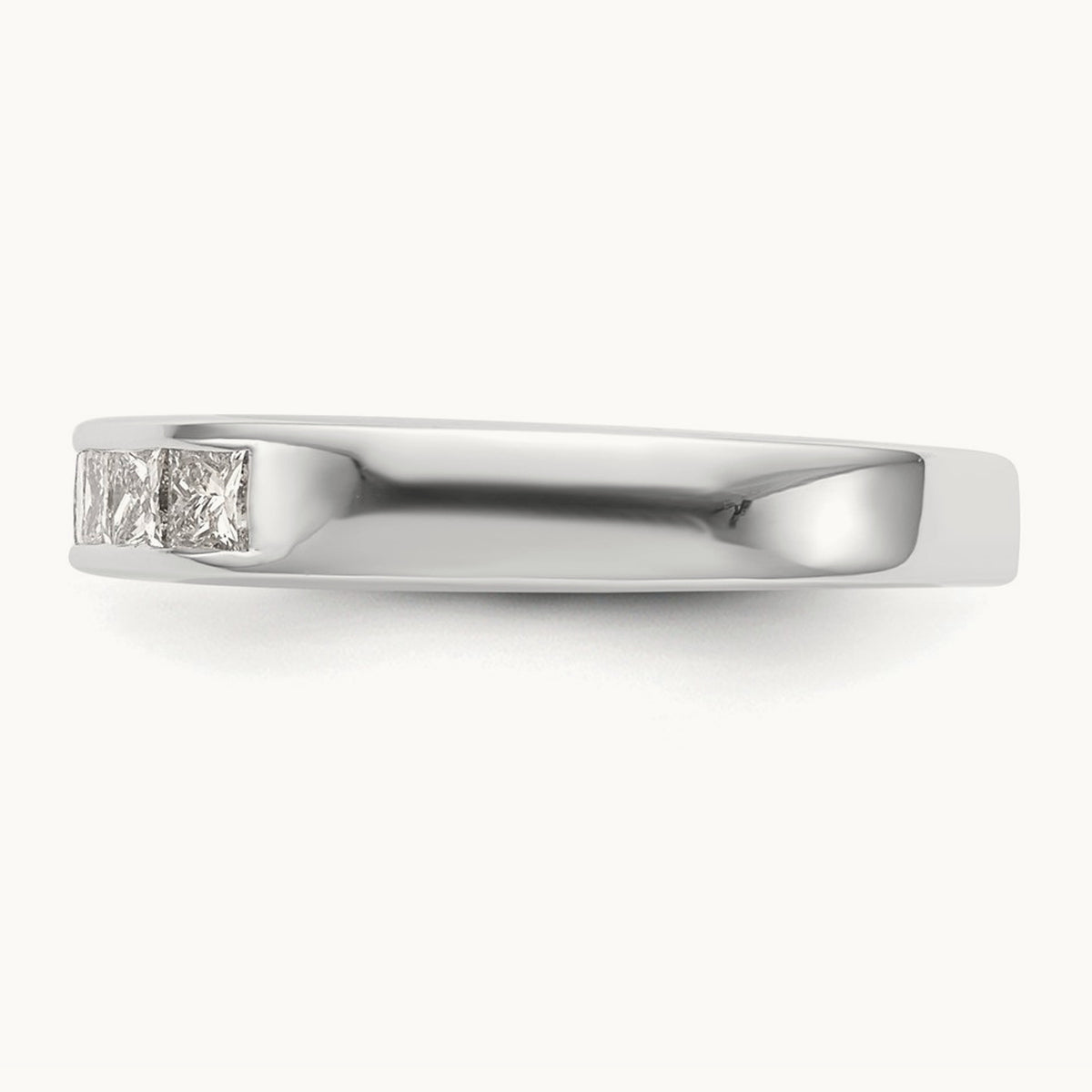 7-Stone Diamond Channel Band, 14K White Gold