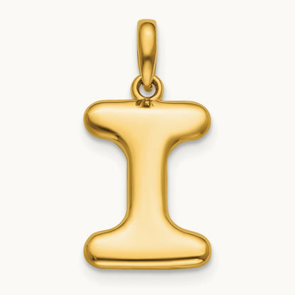 Fancy Letter I, 14K Yellow Gold